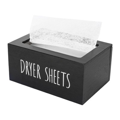 Laundry Room Decor Dryer Sheet Container Wood Detergent Dispenser Organizatio...