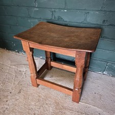 Robert "Mouseman" Thompson Vintage Curved Top Stool Rare