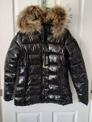 Bomboogie Mädchen Damen Wetlook wattierte Bomberjacke - Small/16 Jahre