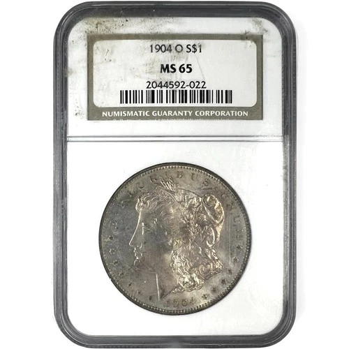 1904 O Morgan Dollar US Coin 90% Silver NGC MS 65 NA-14