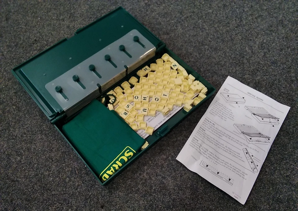 Vintage Travel Scrabble Classic Board Game Compact Portable - Image 2 of 4