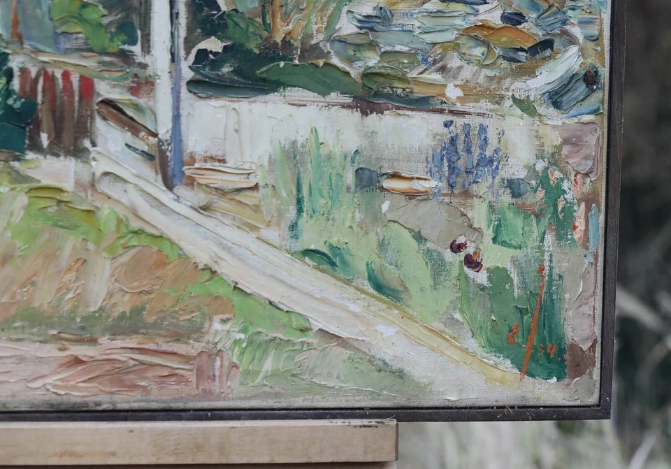 Einer Johansen (1893–1965) – Landschaft am Meer – Öl auf Leinwand – signiert - Bild 4 von 4