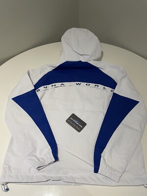 Syna world VORTEX WOVEN Windbreaker JACKET WHITE / BLUE - Next Day