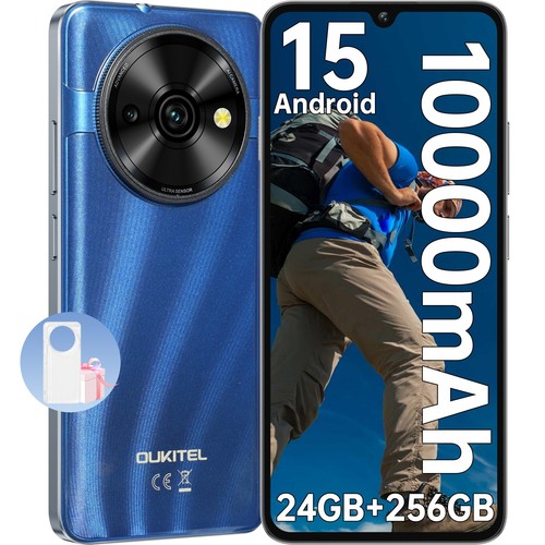 2025 OUKITEL C59 Pro smartphone cellulare Android 15 24 GB + 256 GB 10000 mAh 4G doppia SIM prezzo ebay