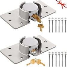 2 Pack Van Door Lock, 73MM Heavy Duty Solid Steel Hidden Shackle Padlock and ...