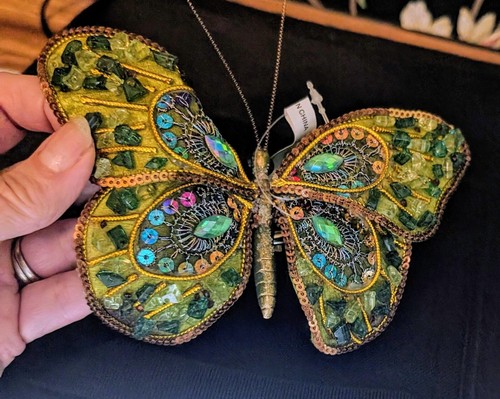 Schmetterling Clip bunt Y2K Perlen Pailletten Ornament-Haarspange 6" Regency Intnl. - Bild 4 von 10