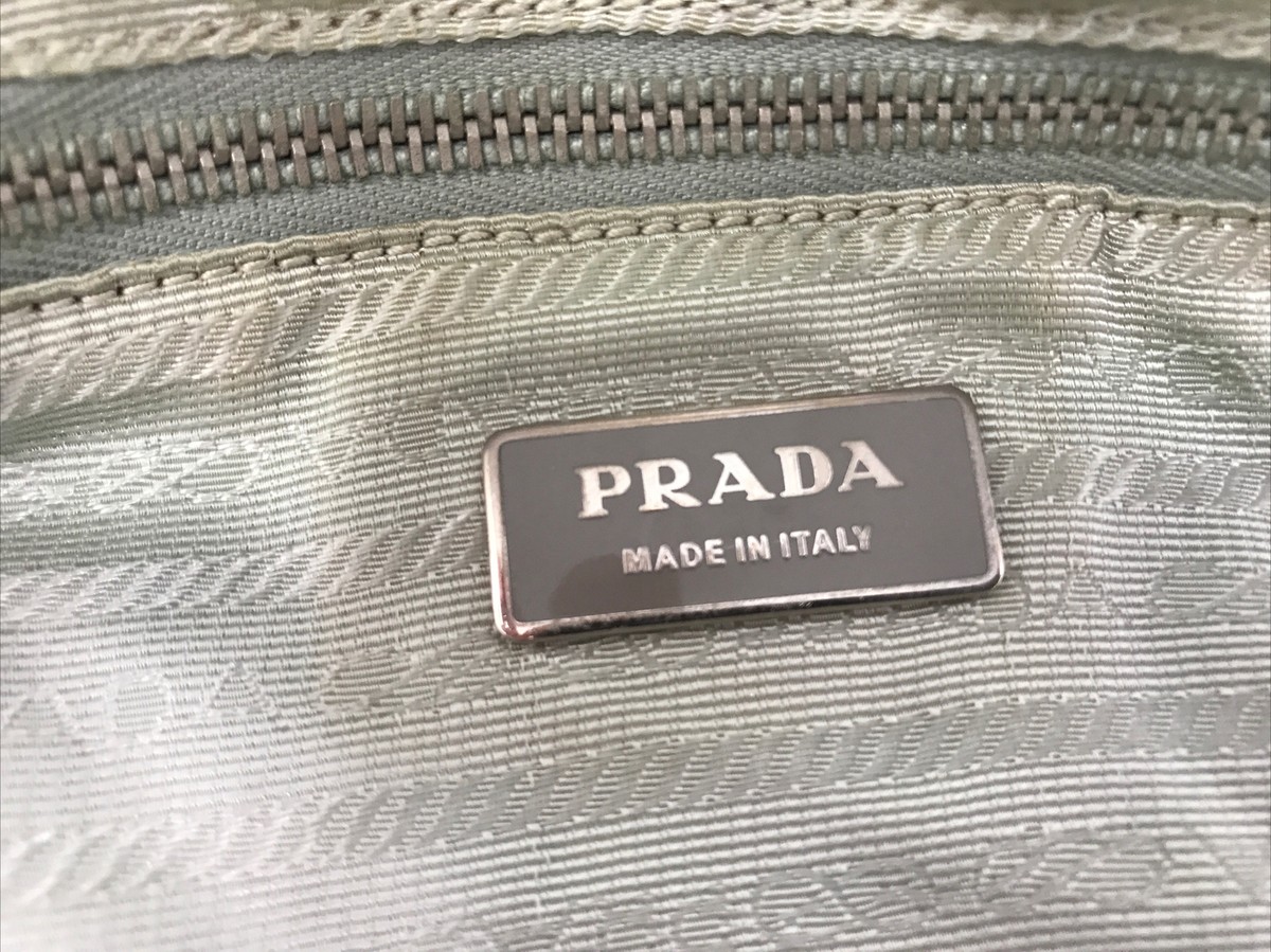 バッグ vintage made in italy PRADA bag Vintage Prada Off White Nylon Knot Bow Satchel Shoulder Bag