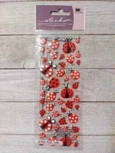 Ladybug EK Éxito Divertido Pegatinas Dimensional Hinchado 44 piezas Set Foto 2 de 2