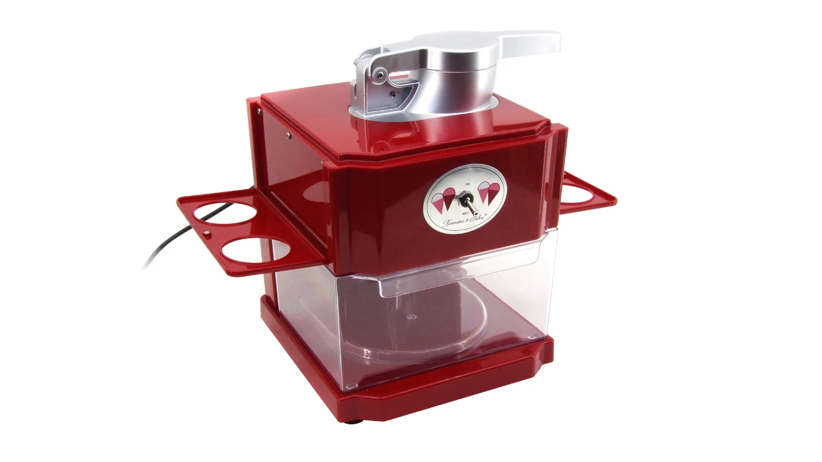 Rosenstein & Söhne Shaved Ice Maker Slush Machine 90 Watt Crushed Ice