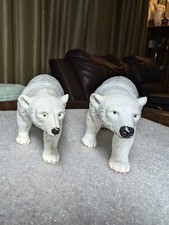 Pair Of Polar Bear Animal Figure Toys Figurines