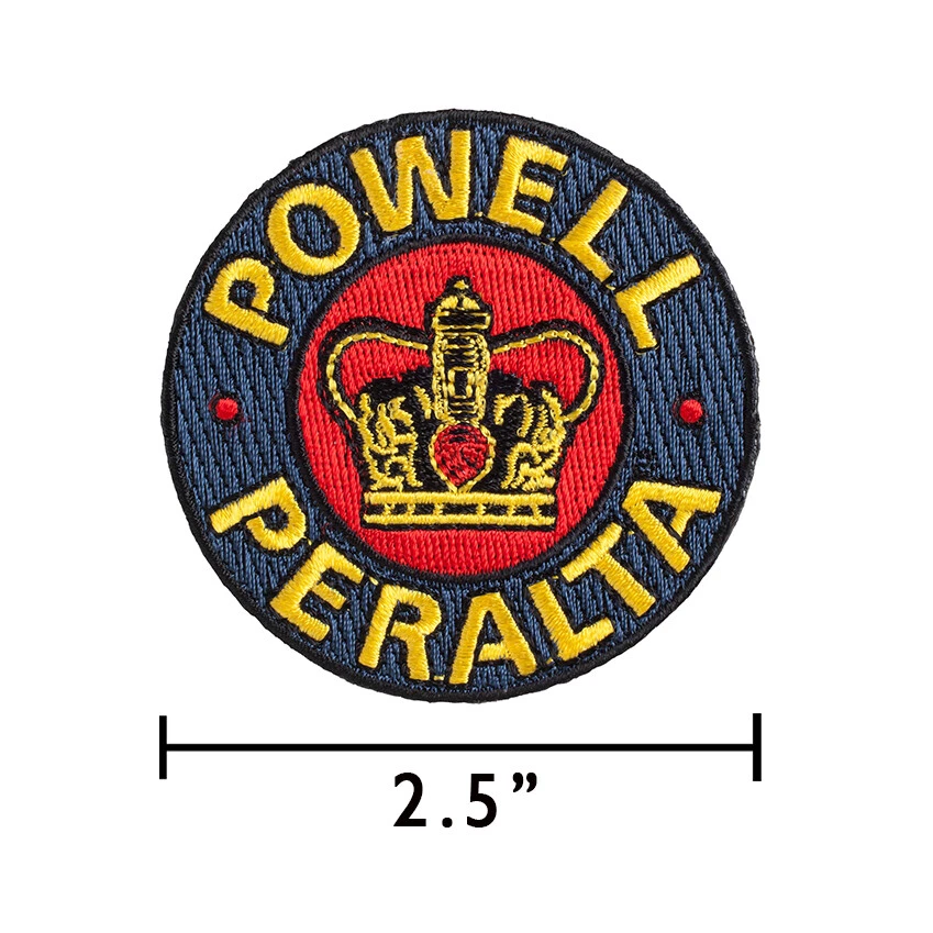 Patch veste Powell Peralta Crown Supreme à coudre 2,5 pouces planche à roulettes old school