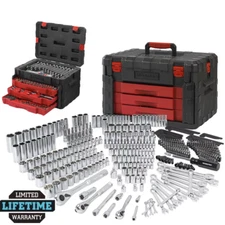 WORKPRO 450Piece Drive Socket Set 1/2" 1/4" 3/8" Drive Ratchet Wrench SAE/METRIC