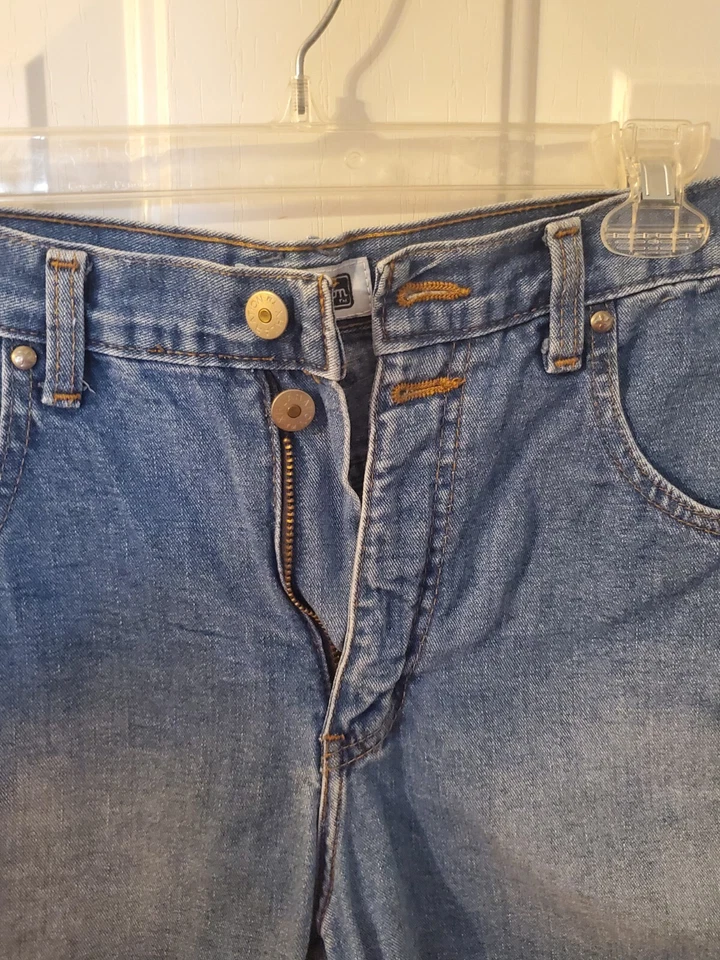 Pantalones Cortos de Denim Y2K Para Mujer Junior Xhilaration De Colección Años 90 Talla 9 Doble Botón Foto 3 de 4