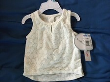 Koala Kids Girl's Summer White DoilyTop 3-6 Month NEW r1