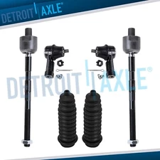 6pc Inner Outer Tie Rod End w/Rack Boots for Chrysler Sebring Dodge Avenger