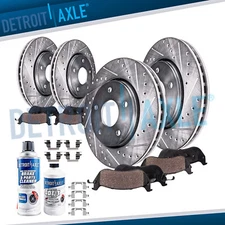 Front Rear Drilled Disc Rotors Brake Pads for Infiniti FX35 FX45 Nissan Murano