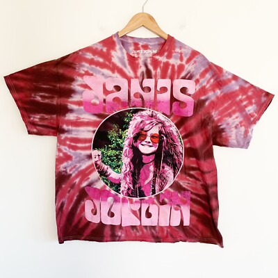 JANIS JOPLIN Maroon Tie-Dye Tee Shirt Dress S/M | eBay
