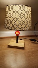 Minecraft Glowstone Table Lamp Mojang 2018 Shade Kids Room Decor Gamer