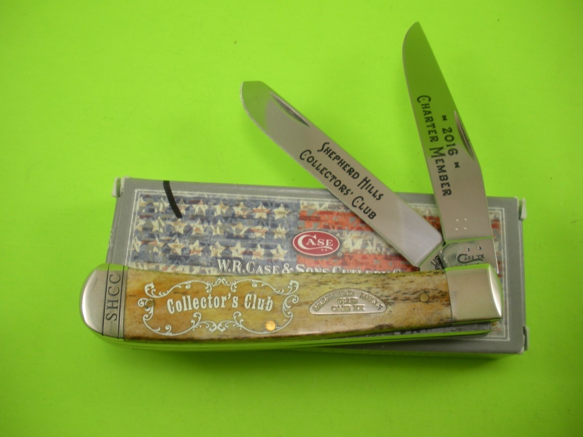2016 CASE SHEPHERD HILLS CLUB TRAPPER KNIFE NEVER USED IN BOX