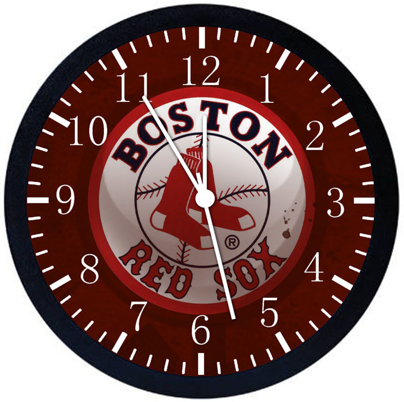 2021 new Boston Red Recommendation Sox Black Frame Wall Clock Decor Gifts or Nice For F1