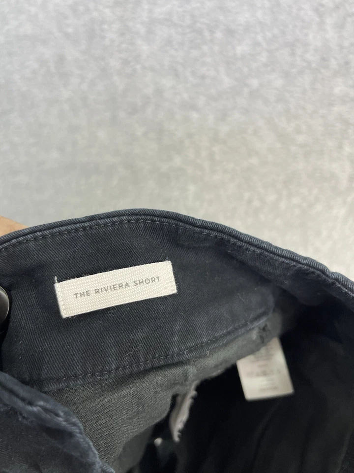 Dobladillo corto festoneado para mujer LOFT by Ann Taylor Riviera talla 0 bolsillo negro liso Foto 4 de 4