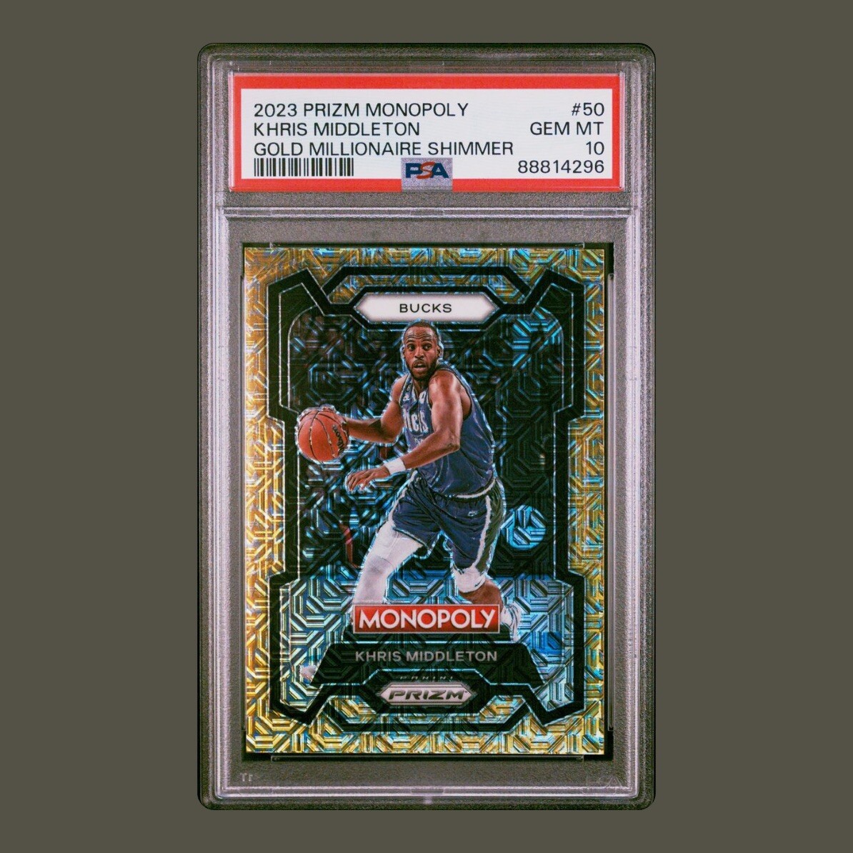 2023-24 Panini Prizm Monopoly - Khris Middleton #50 Millionaire