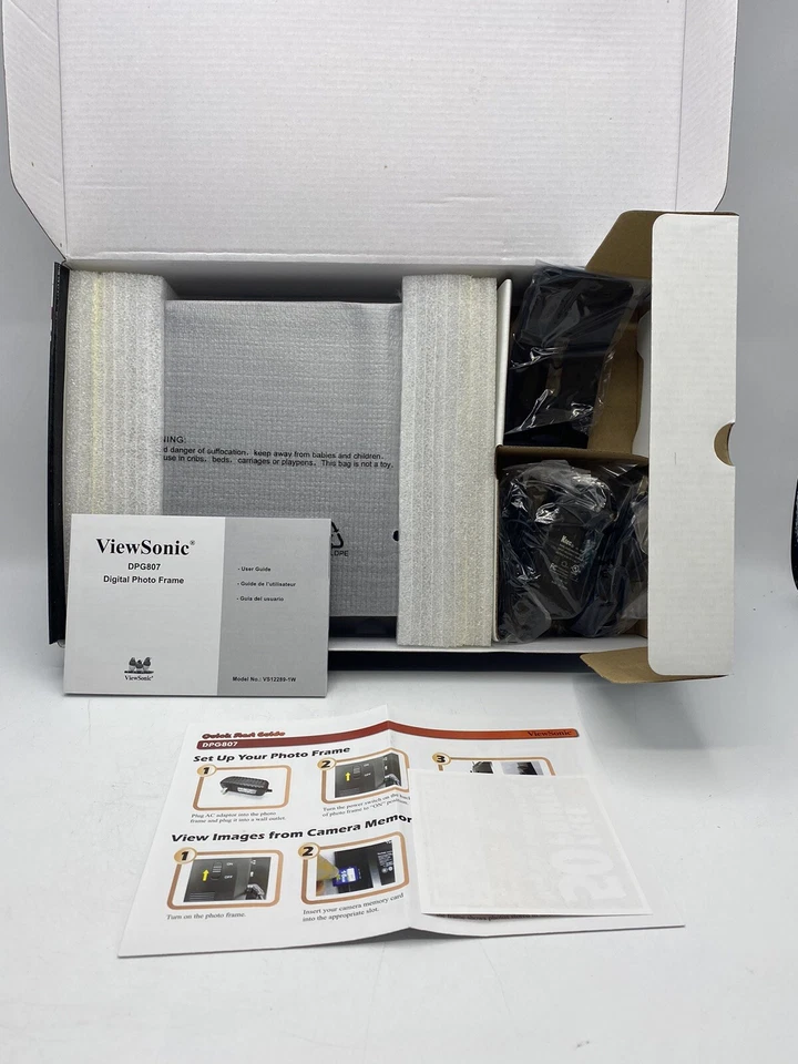 ViewSonic 8" Digital Photo Frame Music MP3 New 512MB Storage USB 2.0 - Image 2 of 4