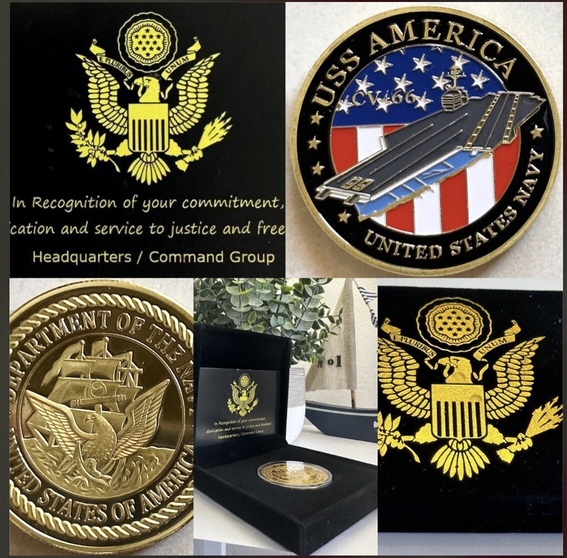 US NAVY - USS AMERICA CV-66 Challenge Coin USA | eBay