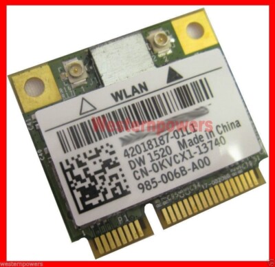 DW1520 BCM4322 Dell Wireless 1520 Wifi AGN Half Size card Broadcom BCM94322HM8L