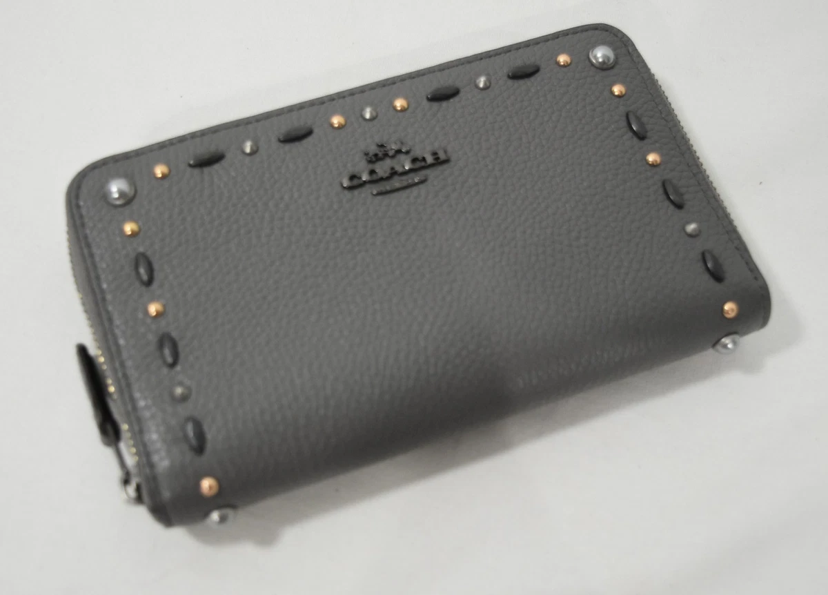 Coach heather grey wallet sales