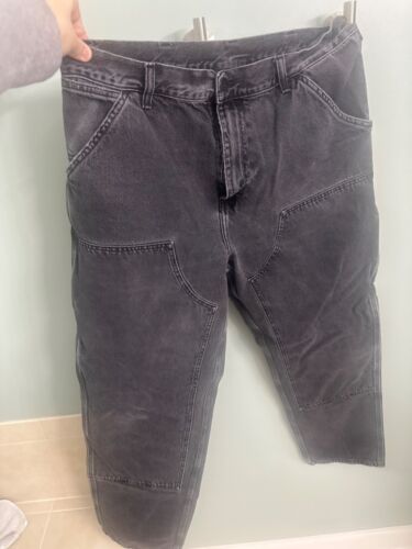 Carhartt WIP Double Knee Pants -Denim Black Faded - 34x34 - Work in Progress