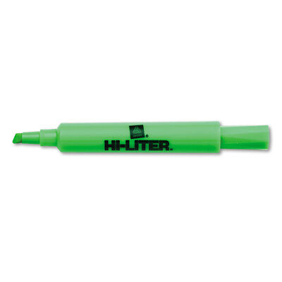 Avery HI-LITER Desk-Style Highlighter Chisel Tip Fluorescent Green Ink Dozen