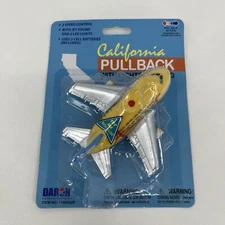 California Pullback Airplane Toy w/ Lights & Sound Daron New