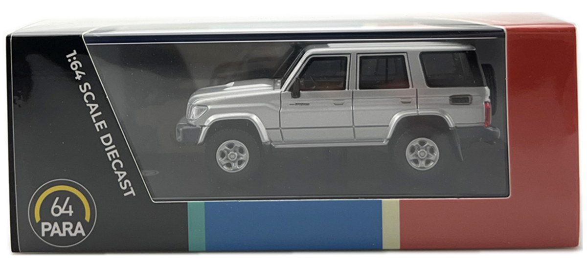 4R-754 PARA 64 1/64 トヨタ ランド クルーザー LC76 PARA64 - Toyota Land Cruiser LC76 (Silver Pearl) - LHD - 1