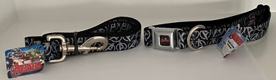 Avengers Hulk Thor Buckle Down Seatbelt Marvel Comics 1  Dog Collar & Leash NEW