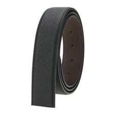 Classic Strap Genuine Leather Waistband No Buckle Belt 3.3cm with Hole Belts