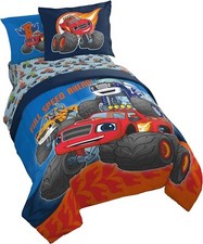 Blaze Monster Machines "Full Speed Ahead" Kids Reversible Bed Set-AB0F1C6G3N52