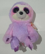 TY Beanie Boos Dreamy Purple Pink Sloth Plush Stuffed Animal Toy Heart Tags 6"