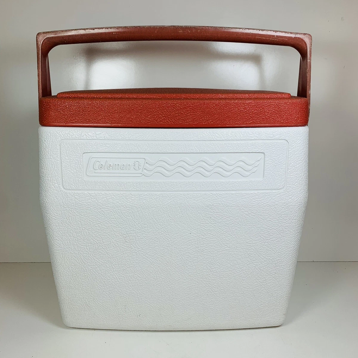 Coleman Personal 16 Cooler 16 Quart White Red Vintage USA Made