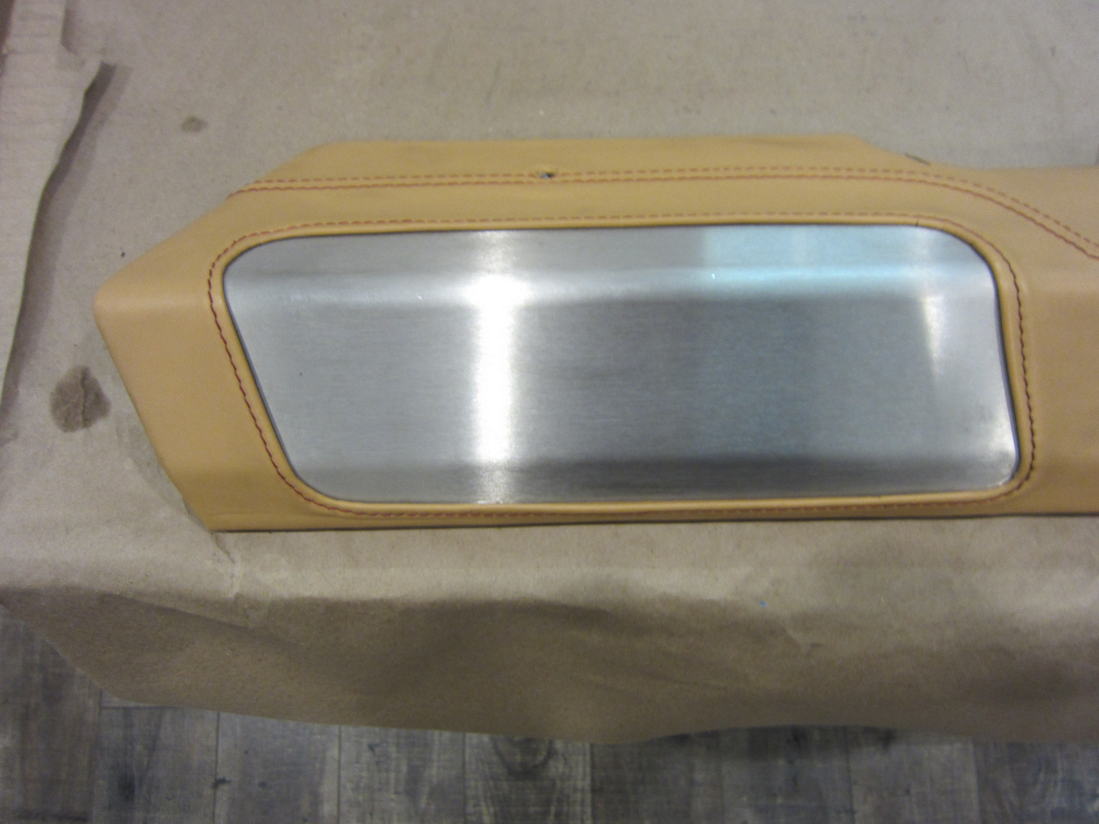 Ferrari 360 - LH Sill Cover - Beige With Red Stitching - P/N 66092700