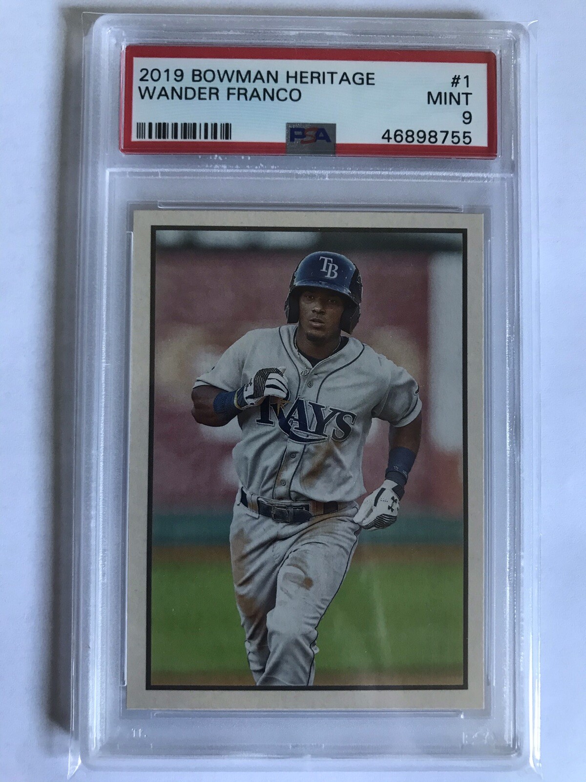 2019 Bowman Heritage Wander Franco #1 PSA Mint 9 Tampa Bay Rays