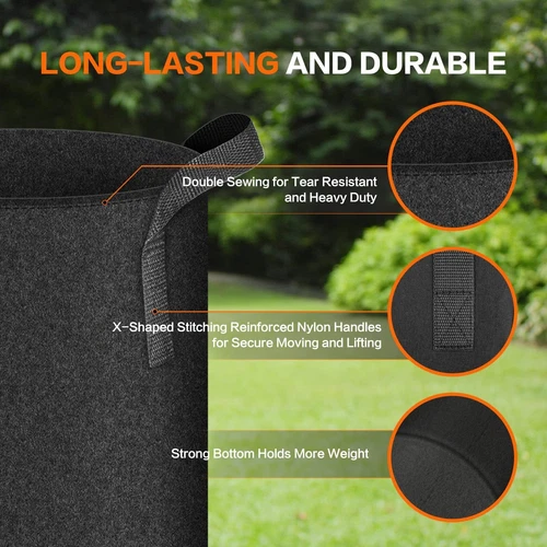 5-24Pack Garden Grow Bag/Rooty Bag Heavy Duty Non-Woven Plant Fabric Pot Contain - Picture 56 of 143