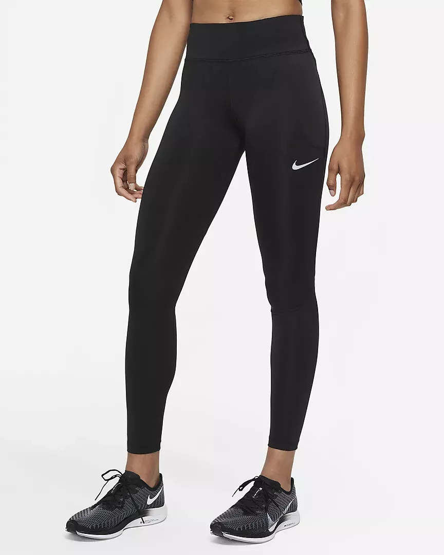 NIKE DRI FIT WOMEN'S FAST RUNNING TIGHTS BLACK #DB4377-NWT