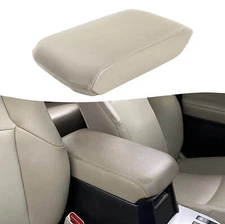 Fit 2010-2023 Toyota 4Runner Center Console Lid Armrest Leather Cover Beige Tan