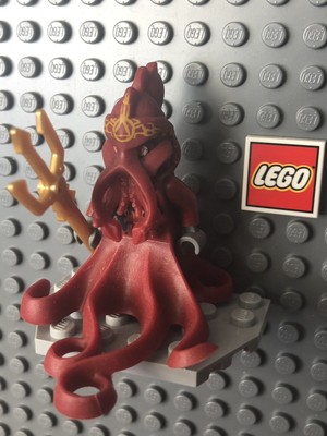 Lego Minifigure Atlantis ~ Squid Warrior With Trident