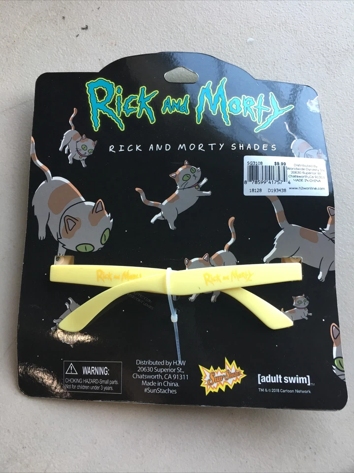 Óculos de sol Rick and Morty: Morty Sanchez novidade fantasia festa UV400 sol-staches - Imagem 2 de 2