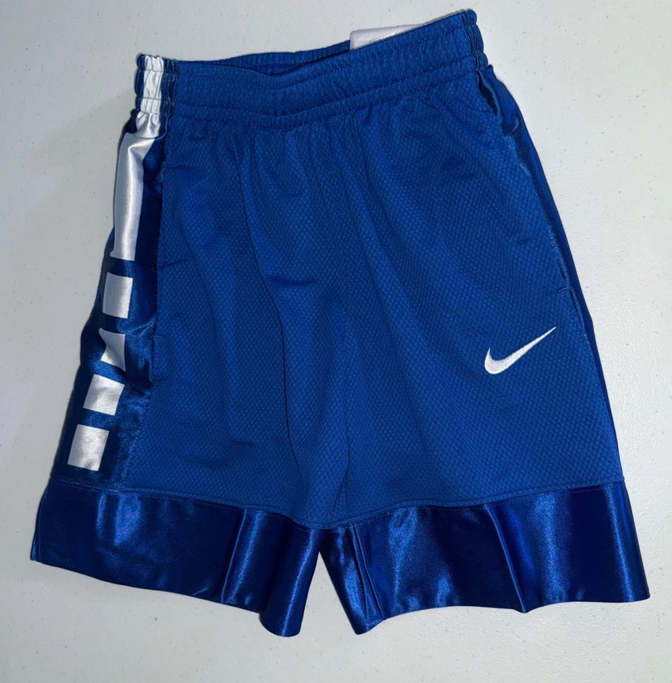 Шорты баскетбольные Nike Elite 23 полоски королевские - для мальчиков размер маленький - Изображение 3 из 4