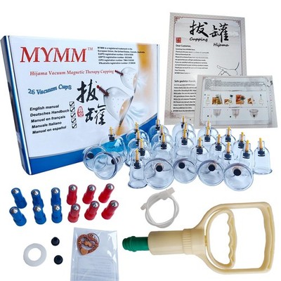 26 Schröpfbecher Sets Biomagnetisches Traditionelles Professionelles Chinesis...