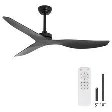 52 Inch Ceiling Fans without Light Ceiling Fan with Remote Control3 Reversibl...