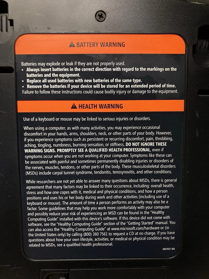 TESTED **Microsoft Keyboard Wireless 5000 W/ Mouse - 1058 & Receiver 3.1 M- 1028 - Image 4 of 4